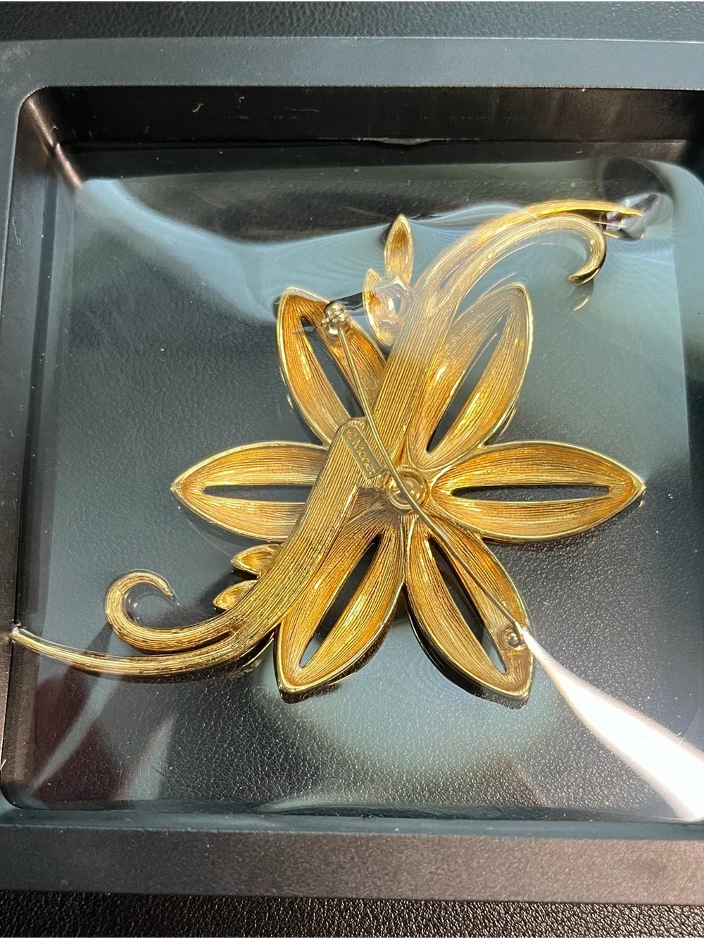 Monet Gold Floral Brooch
